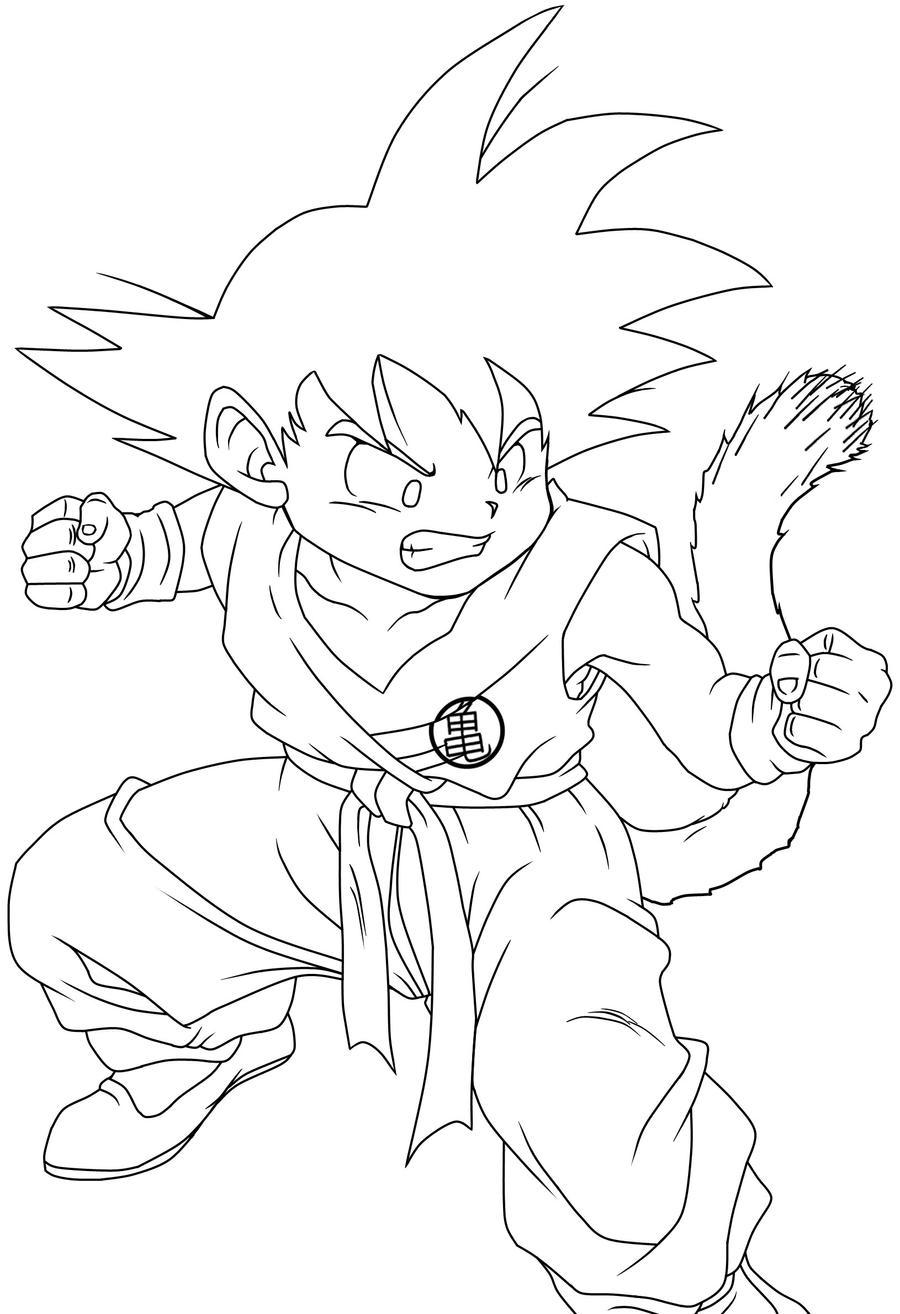 Young Goku Lineart by RuokDbz98 on DeviantArt