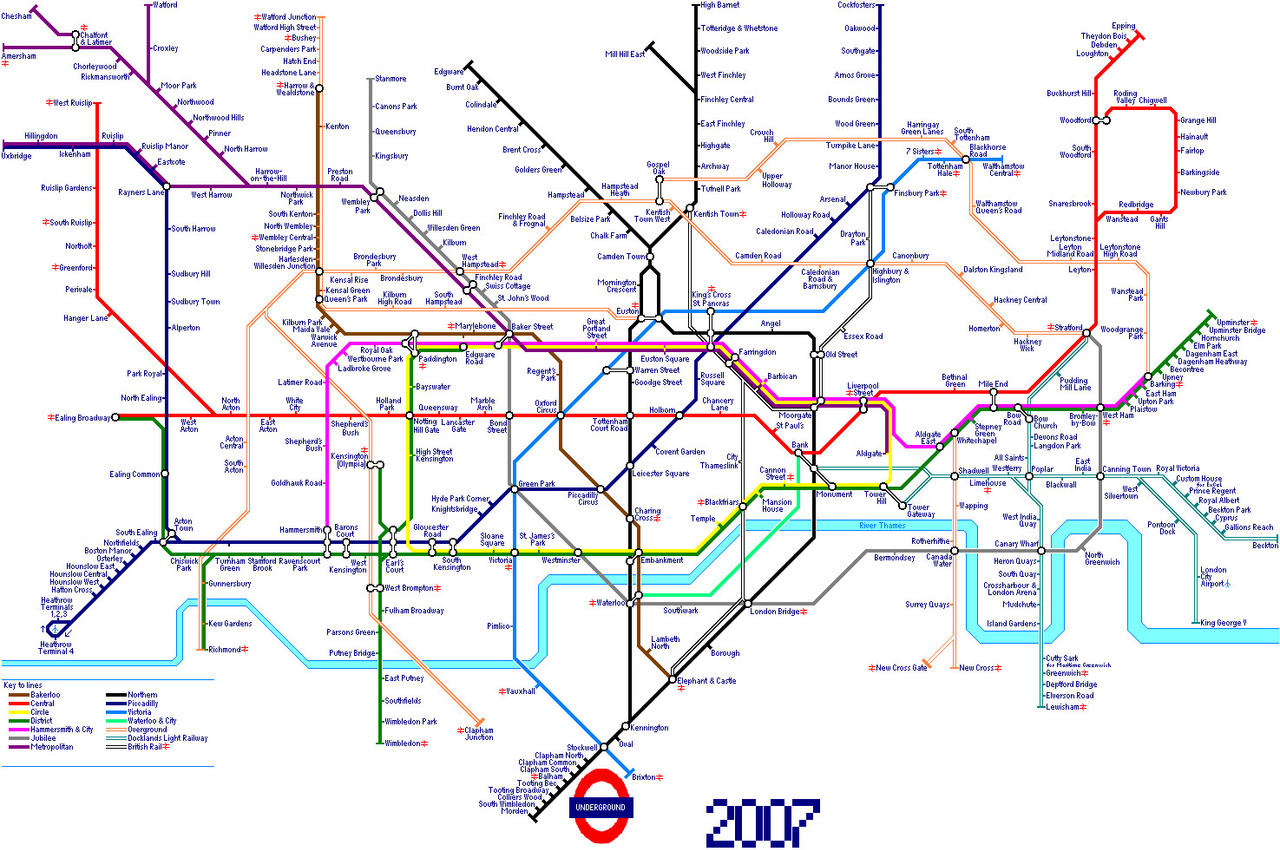 London Underground Map In 2007 By Andrewtiffin On Deviantart