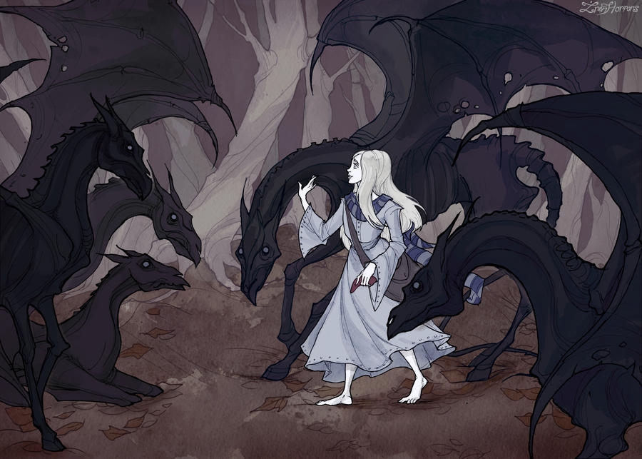 Luna and Thestrals by IrenHorrors