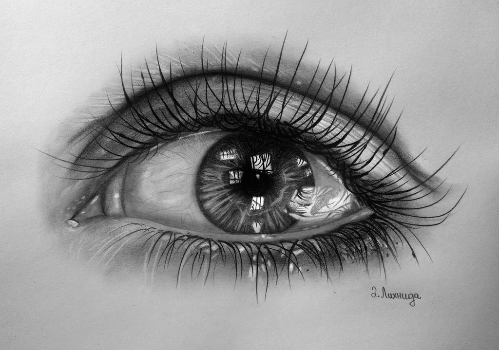 Realistic eye drawing by lihnida on DeviantArt