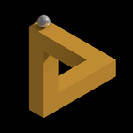 Penrose Triangle Marble by Worldsday