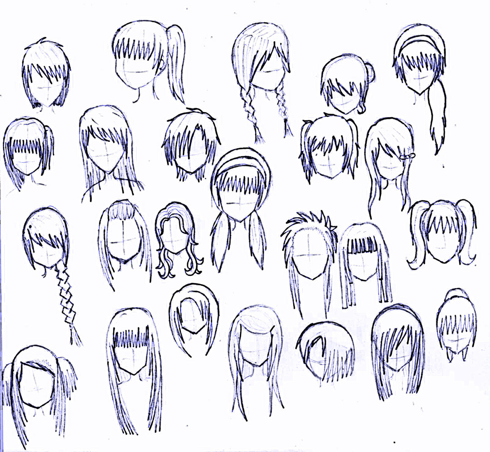 24 girls hairstyles by MatsudaKeiko on DeviantArt