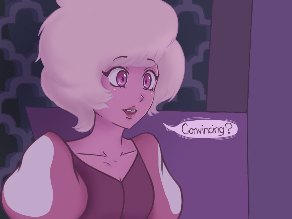 Got really inspired by the new Steven Universe episodes and descided to draw Pink Diamond. She's so cute!