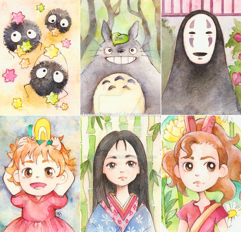 Ghibli Fanart Mini Collage by dragonfly-world on DeviantArt