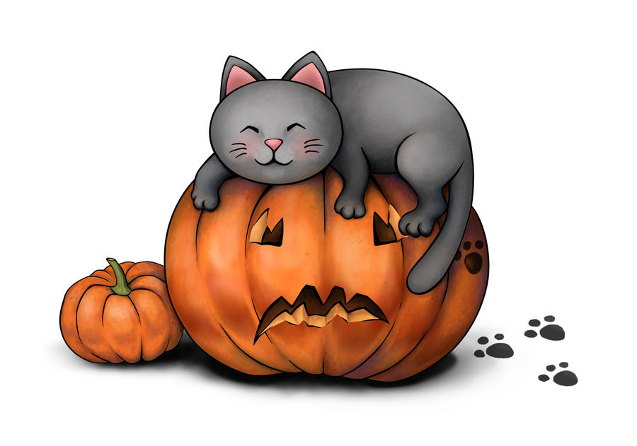 Halloween cat by tasamajamarina on DeviantArt