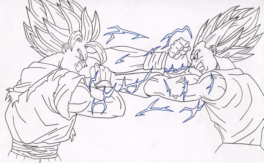 Goku vs Majin Vegeta by leaxed on DeviantArt