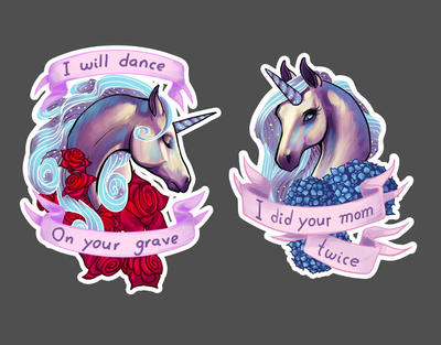 Rude Unicorn Stickers by Lolilith on DeviantArt