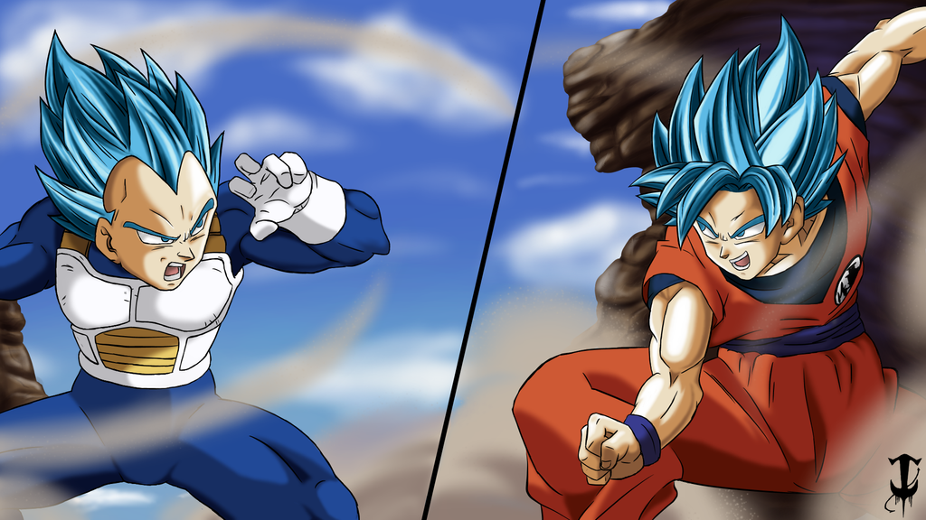 Goku vs Vegeta! by TakerKano on DeviantArt