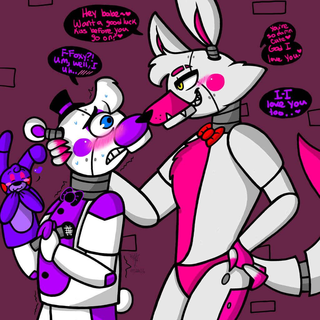 Nightmare Foxy Porn - ... Good luck kiss (Fnaf/SL: Funtime Frexy) by YaoiLover113