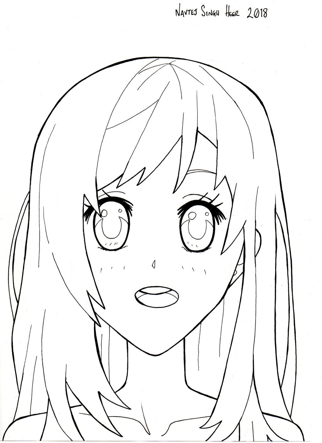Lineart - Anime Style_Not Fanart on color-me-club - DeviantArt