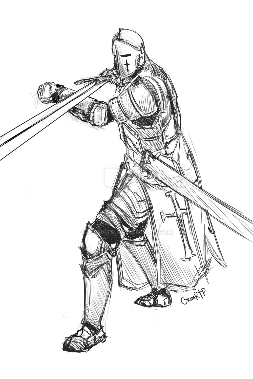Knight Sketch by GrimRtP on DeviantArt