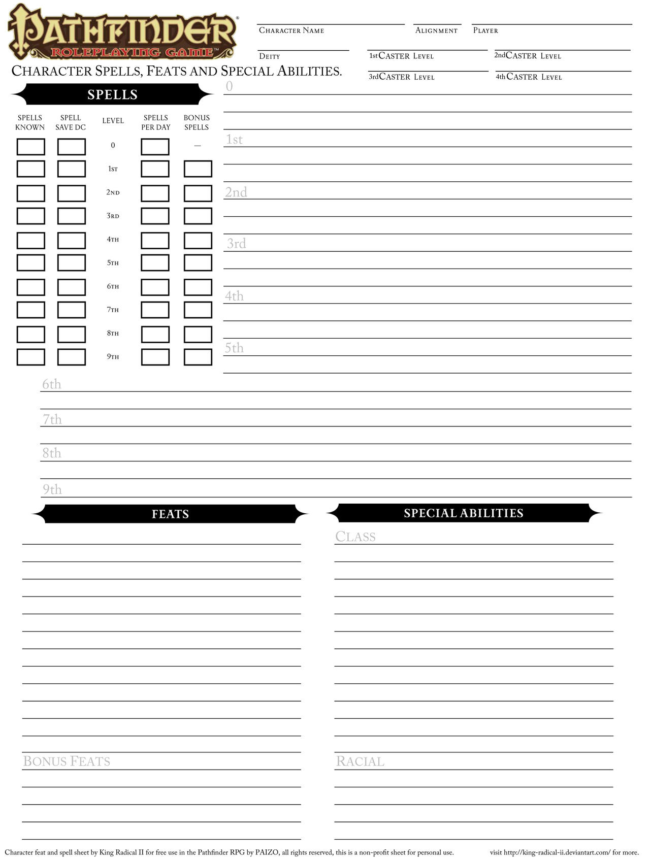Pathfinder Character Sheet Excel Download Coachwestern