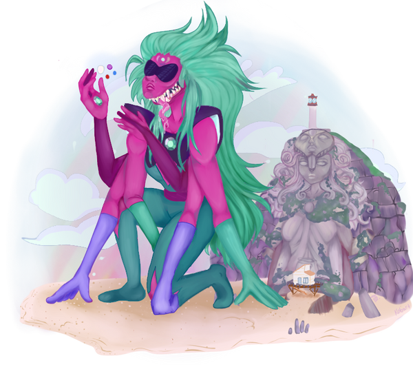 This character is from a animated series, Steven Universe one of my favourite cartoons atm. Alexandrite is such a freaky fusion I love the second mouth and all the arms its such a rad and fun desig...
