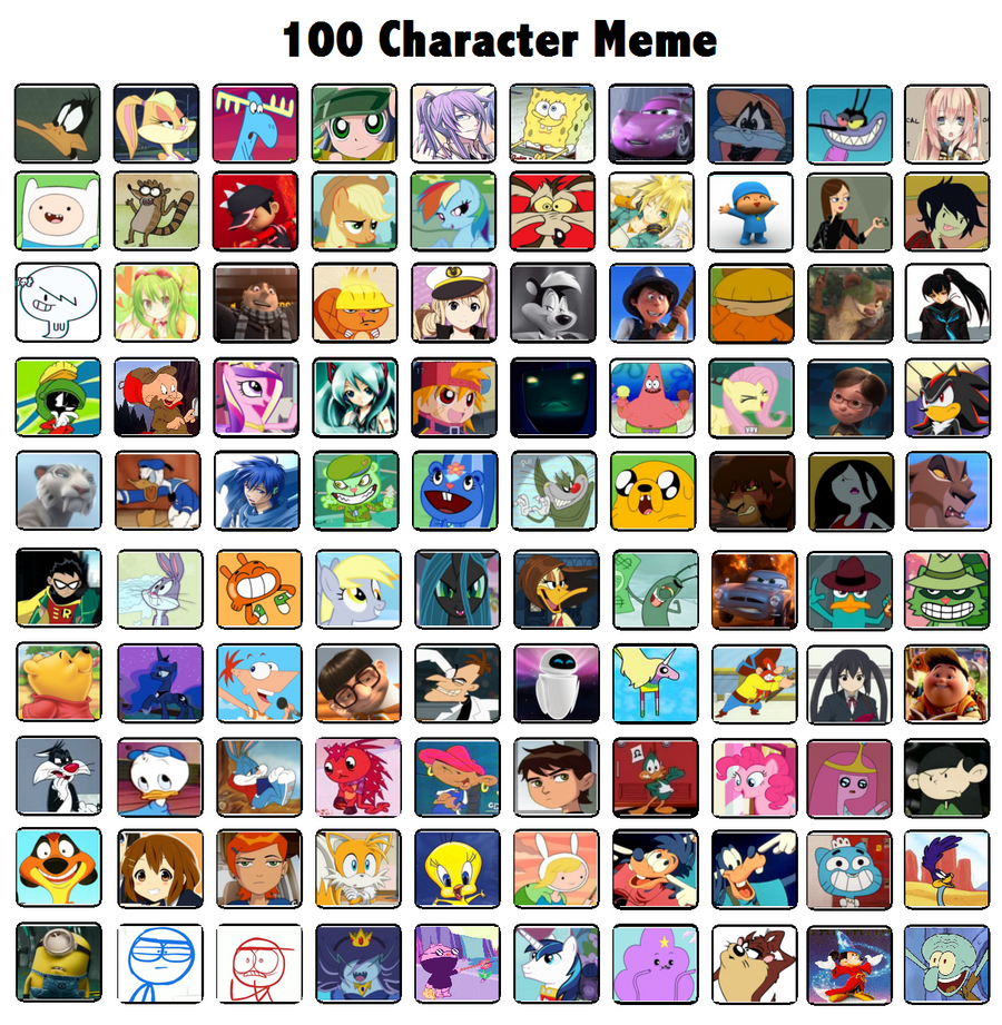100 Character Meme by pEnELoPe3six on DeviantArt