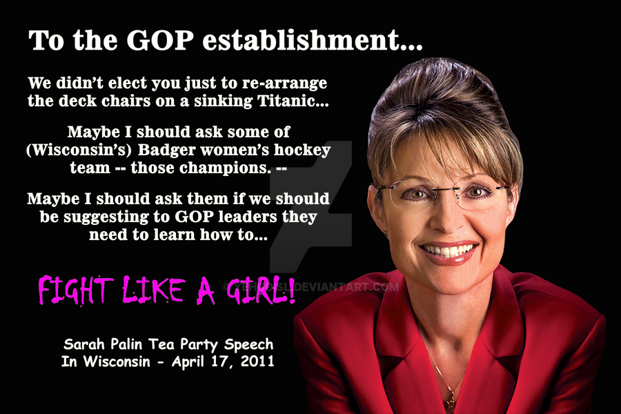 Image result for palin fight like a girl