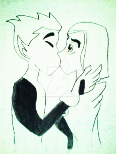 Beast boy and Raven Kiss by GabyCoutino on DeviantArt