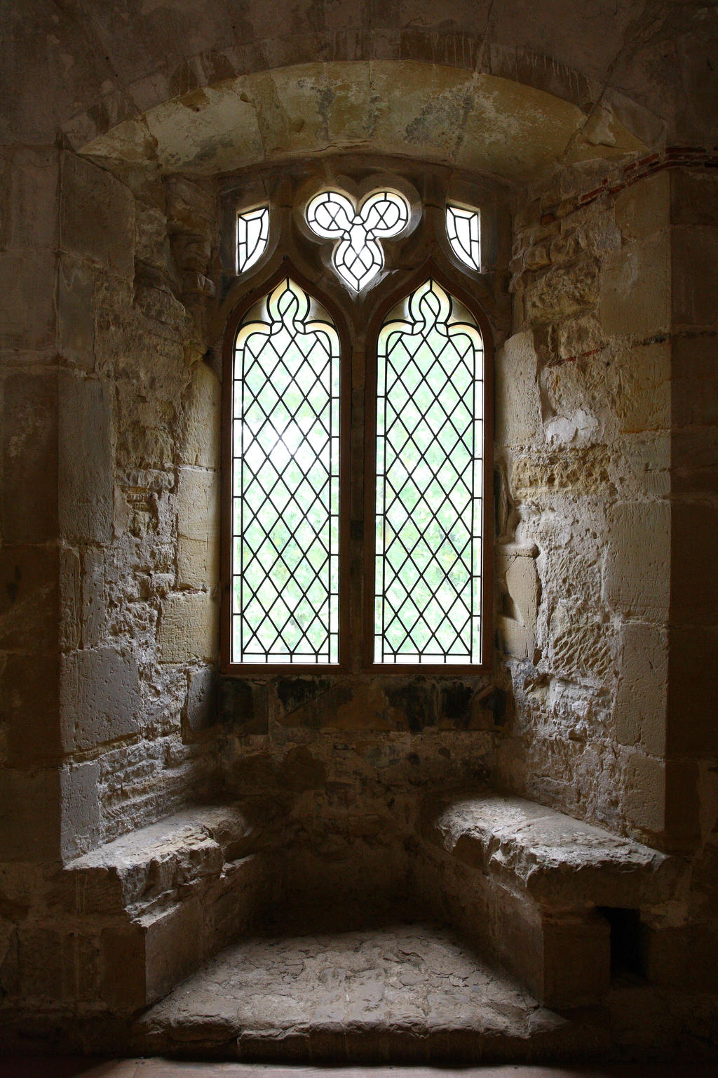 Medieval Castle View From Window Wallpaper