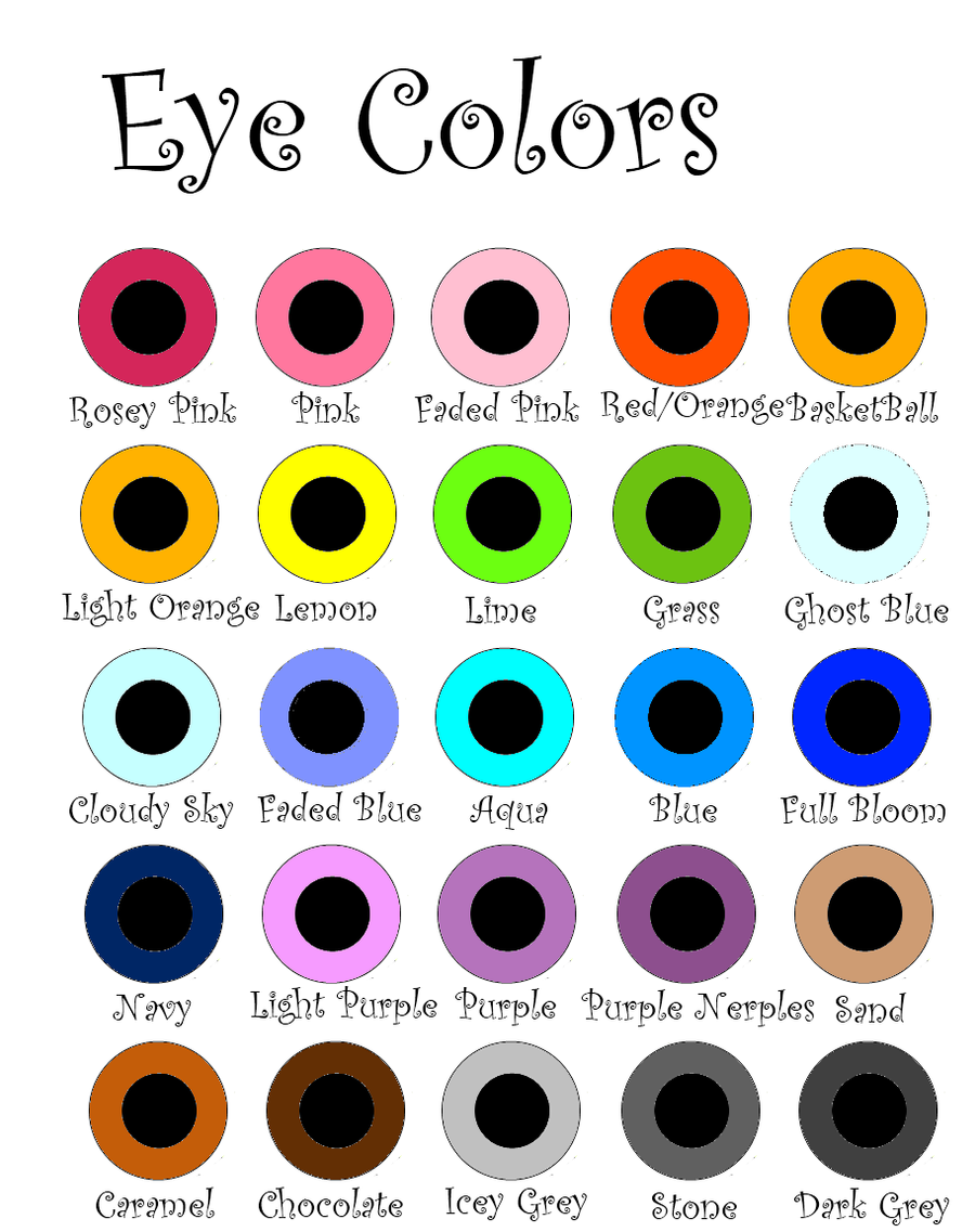 Eye Colors by EXBP on DeviantArt