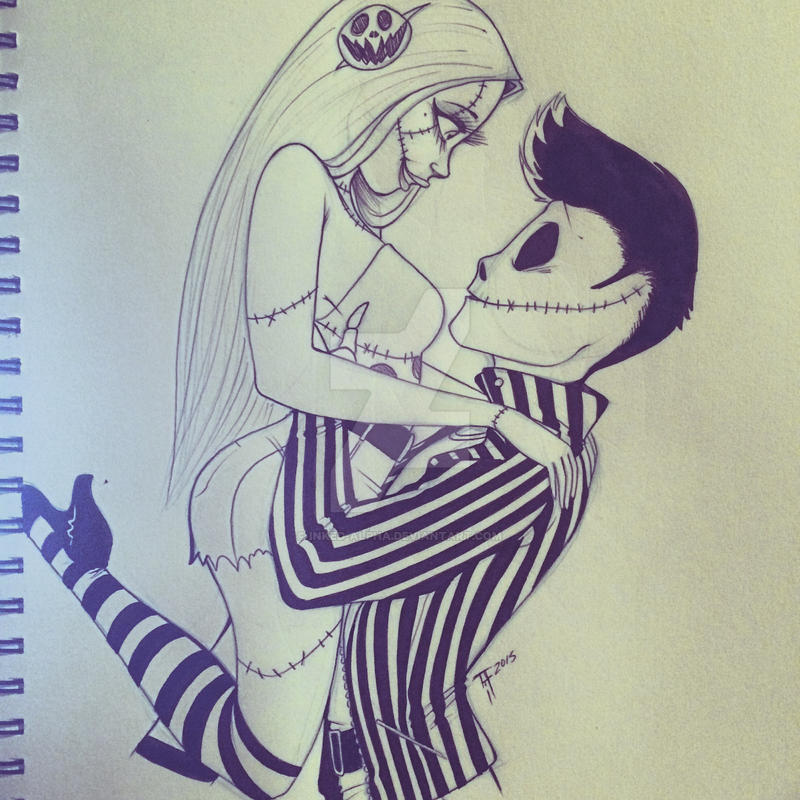 Jack and Sally- sketch by Inked-Alpha on DeviantArt