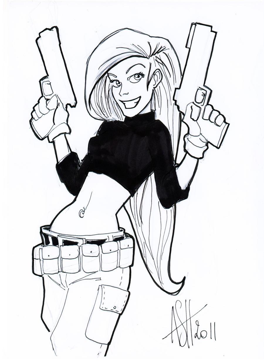 Kim possible inked by scarecrowhassan on DeviantArt