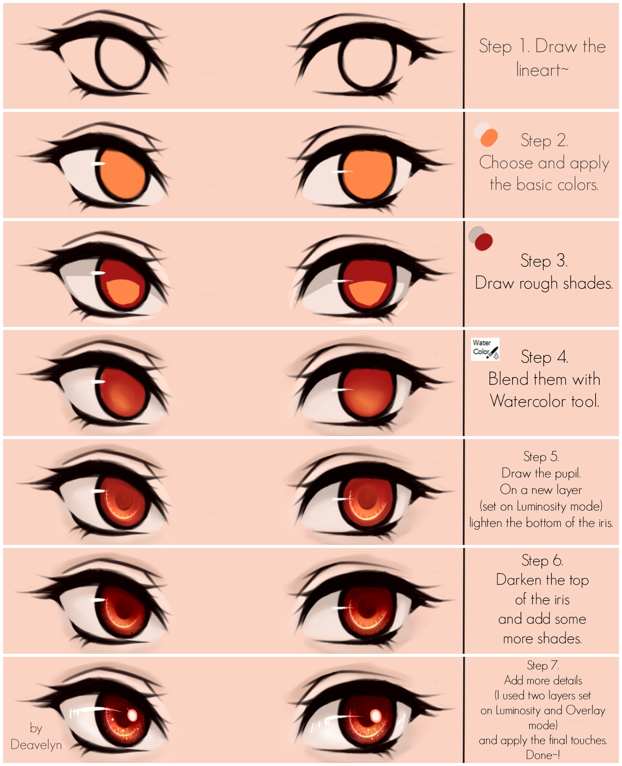 Download Eyes coloring tutorial v.2.0 by Maruvie on DeviantArt