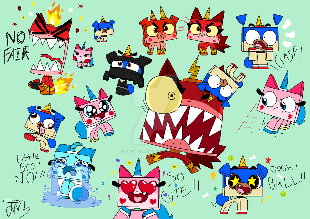Unikitty and Puppycorn Doodles by Teddie4Ever01 on DeviantArt