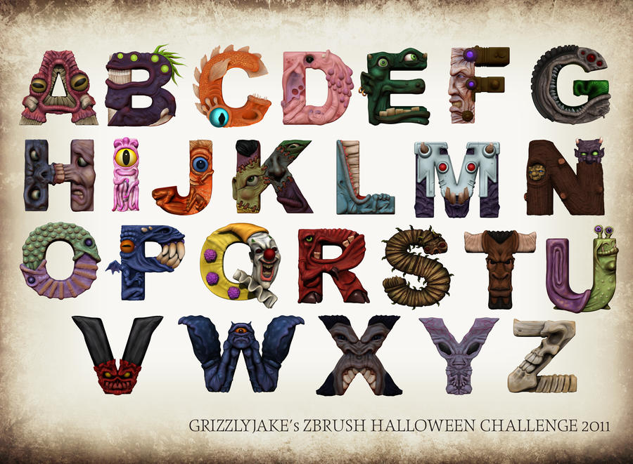 Halloween Monster Alphabet by GrizzlyJake on DeviantArt