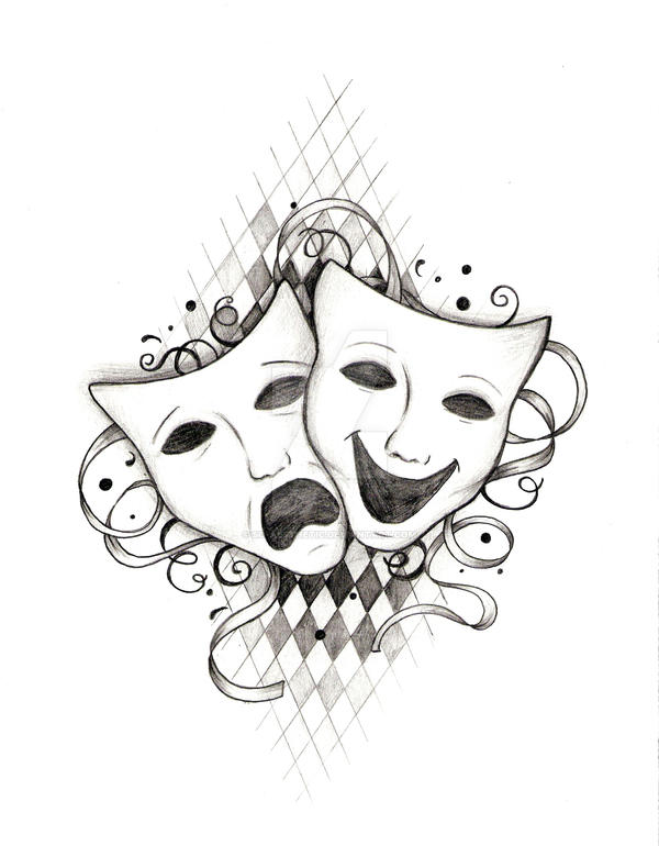 Drama Masks by so-aesthetic on DeviantArt