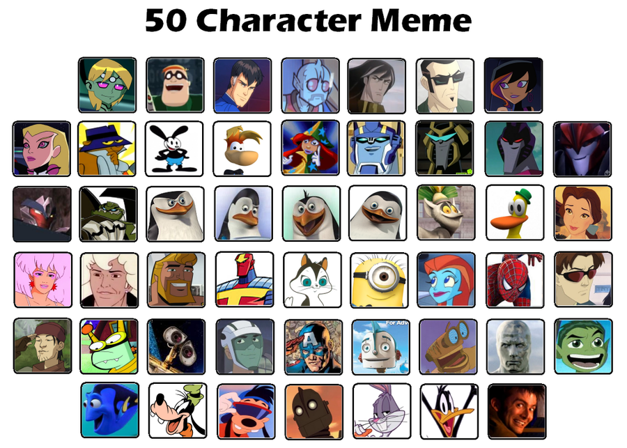 50 characters meme by GalaxyGirl5 on DeviantArt