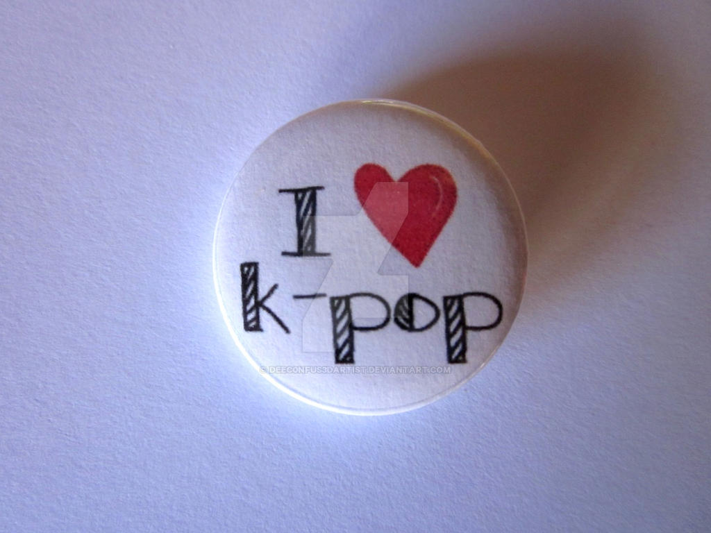 I heart kpop pin by deec0nfus3dartist on DeviantArt