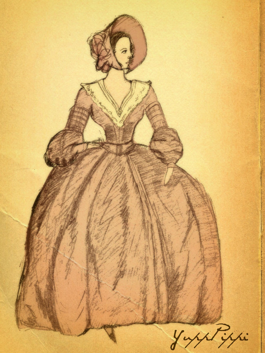 Victorian Dress- old fashionlike- on paper by YuppPippi on DeviantArt