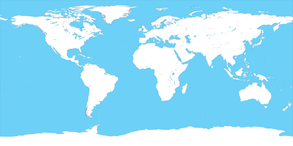 Huge map of the World No Rivers, No Borders by 