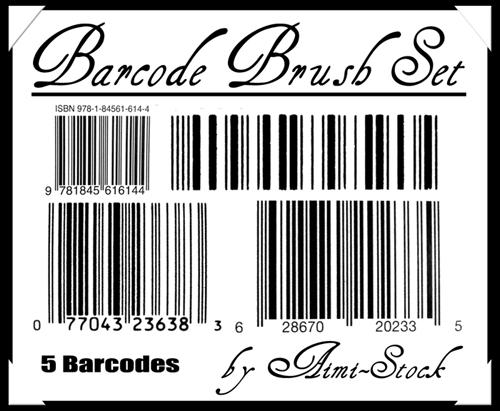 5 Barcode Brush Set by Aimi-Stock on DeviantArt