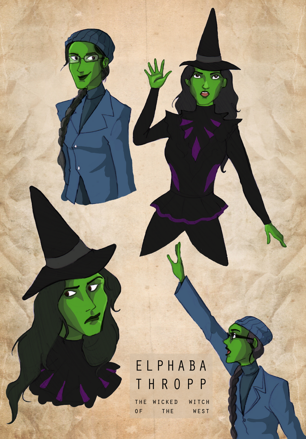 how to draw the wicked witch of the west