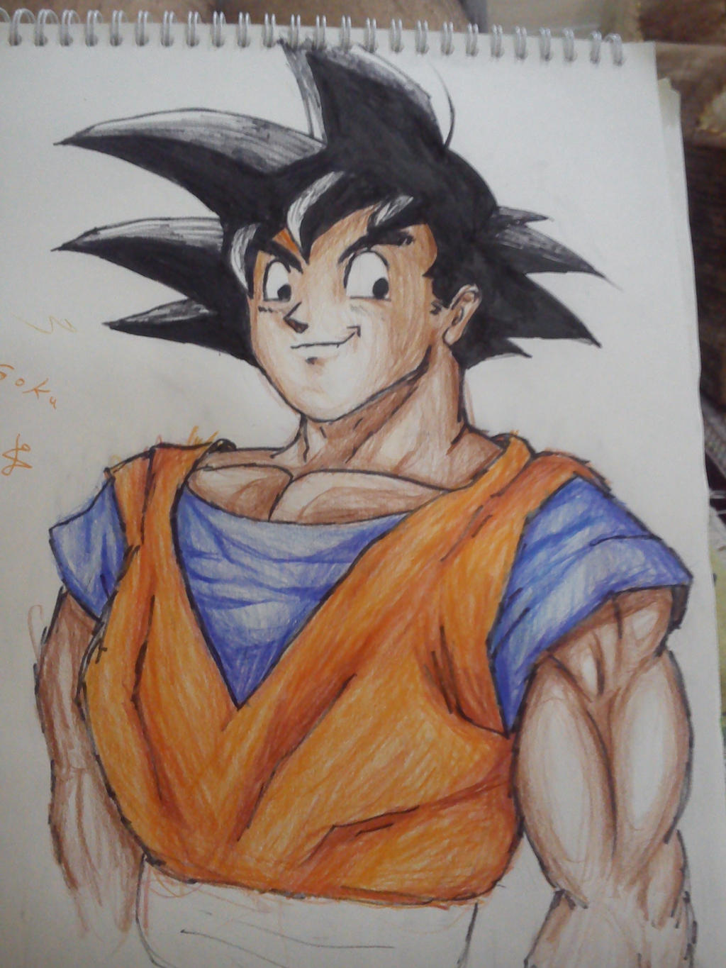 Goku drawing colored by ANIME-X-SAMA on DeviantArt