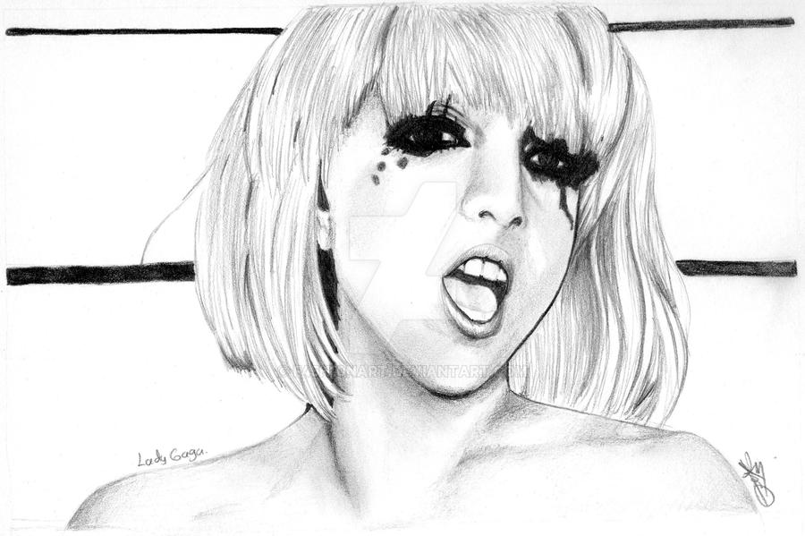 drawing Lady Gaga by F45H10NART on DeviantArt
