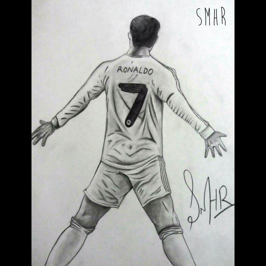 Cristiano Ronaldo celebration sketch pencils by SMHR14 on DeviantArt