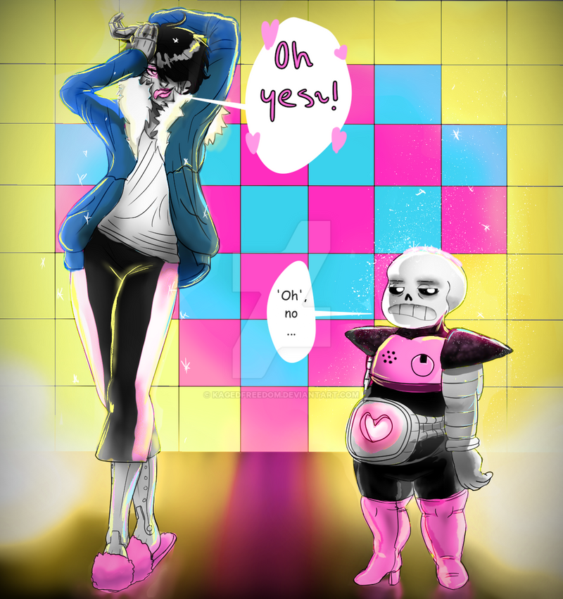Contest entry: Sans and Mettaton. by KagedFreedom on DeviantArt