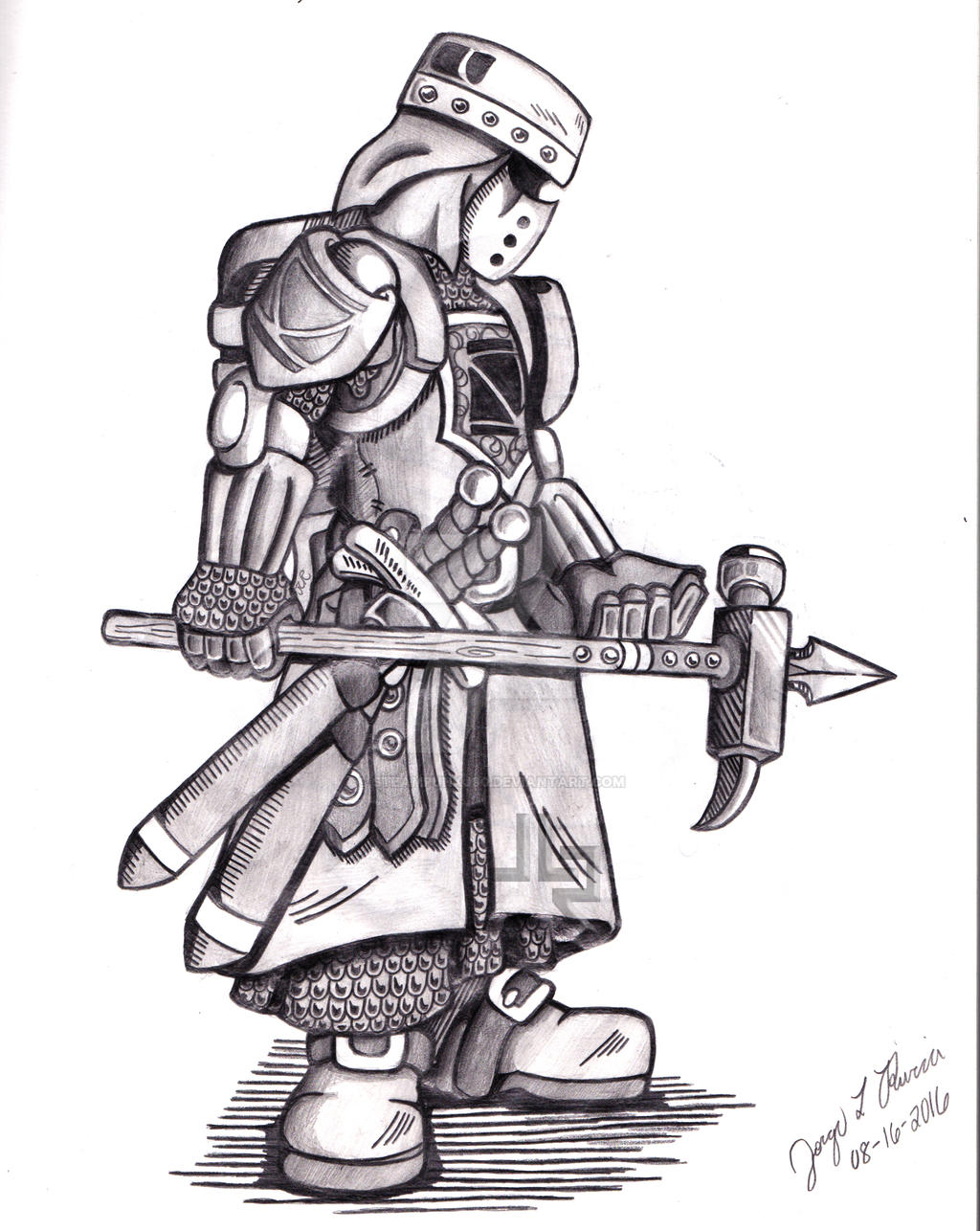 Medieval Knight Sketch#1 by steampunkj90 on DeviantArt