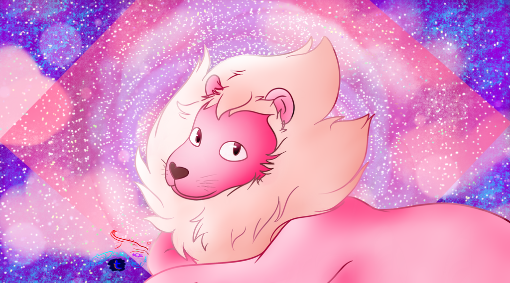 LION!!! (we're not gonna talk about why hes pink)  but hes adorable :3 Steven Universe belongs to the lovely Rebecca Sugar! :3