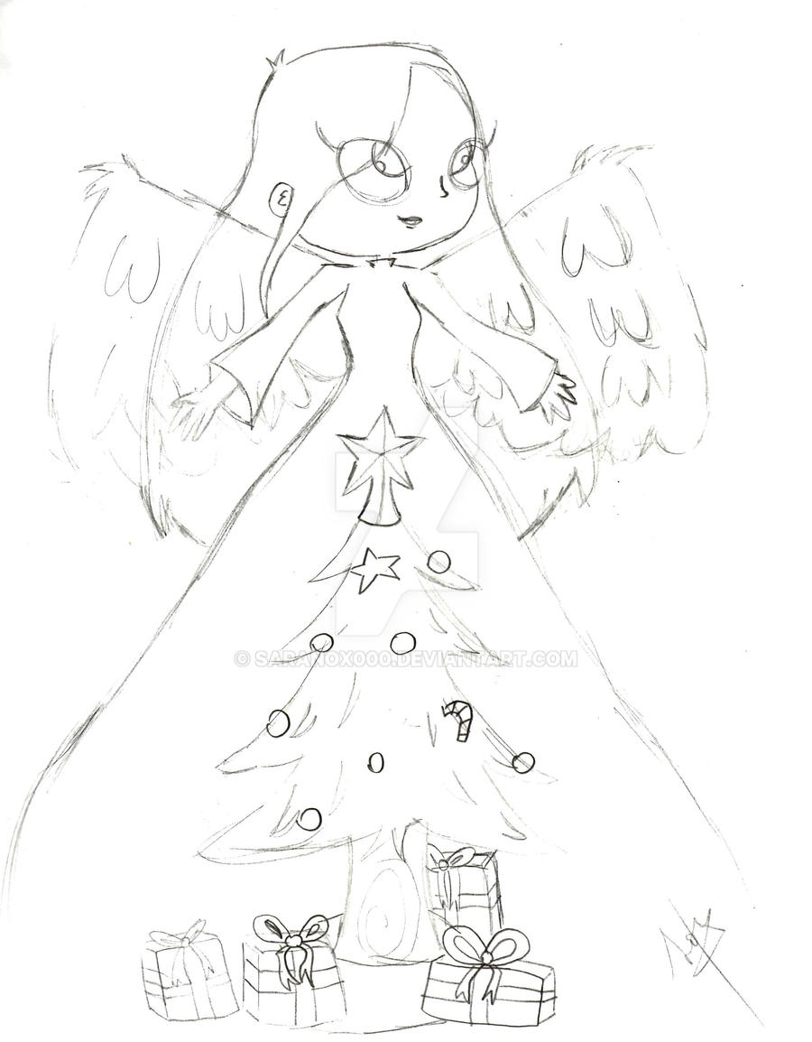 Sketch Angel of Christmas by Saranox000 on DeviantArt