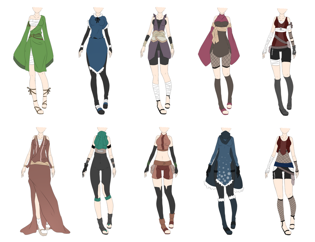 Naruto Outfit Adoptables 8 [CLOSED] by xNoakix3 on DeviantArt