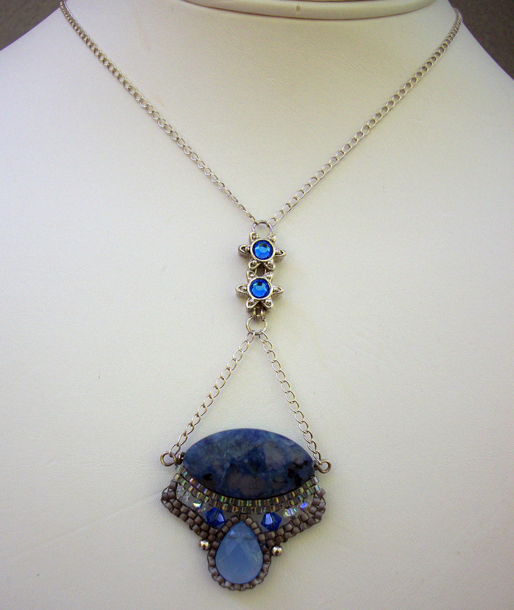 Sterling Silver LapisLazuli Faceted Beaded Pendant by eclecticpixie on ...