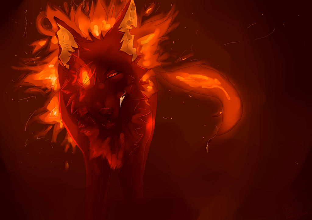 Fire Wolf By Kuin Shi On Deviantart
