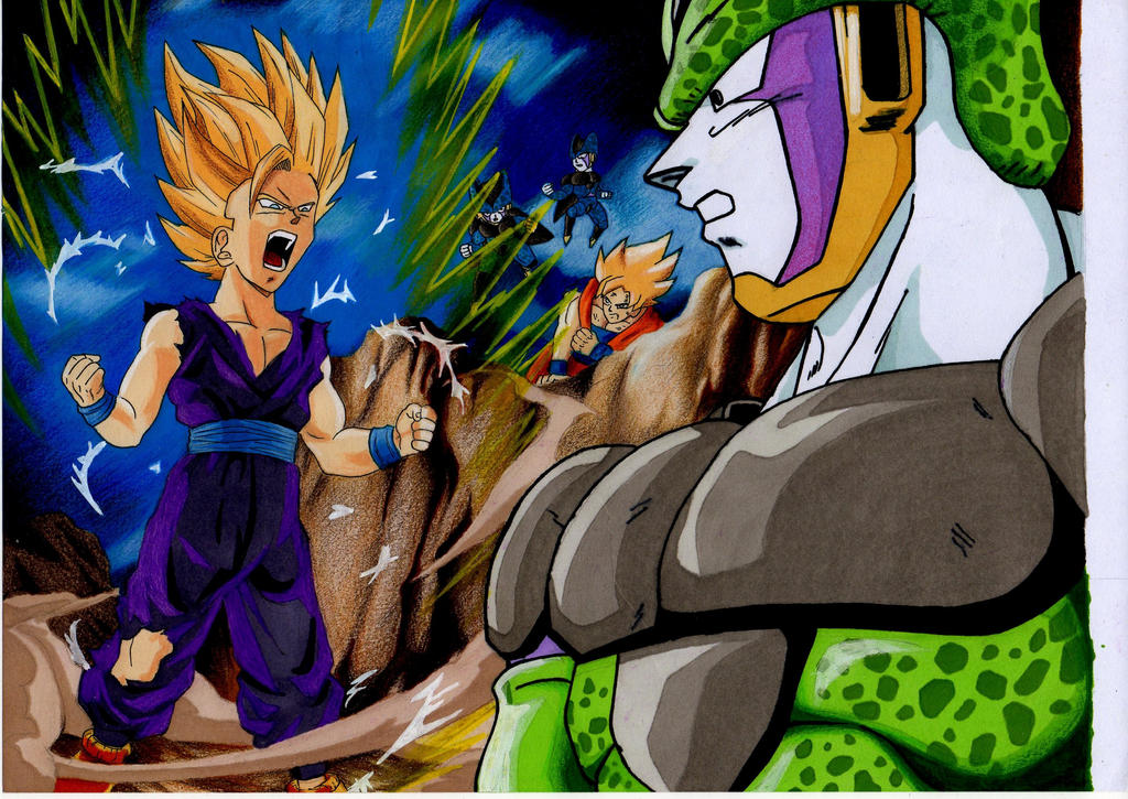 Dragon Ball Z - Gohan vs Cell by BiagioPanzani on DeviantArt