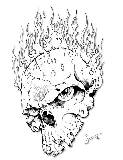 Flame Skull by hassified on DeviantArt