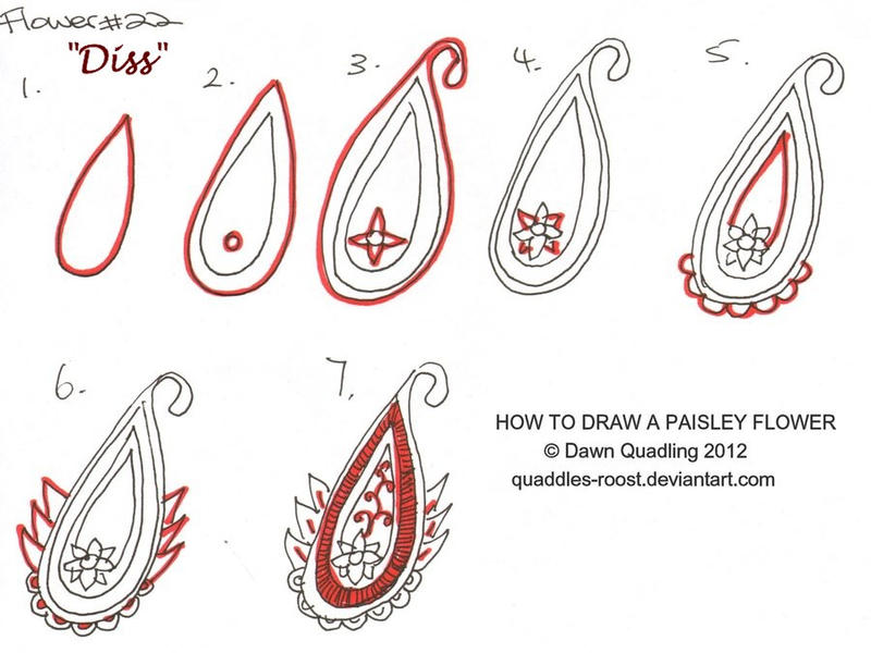 How to draw Paisley Flower 22 Diss by Quaddles-Roost on DeviantArt