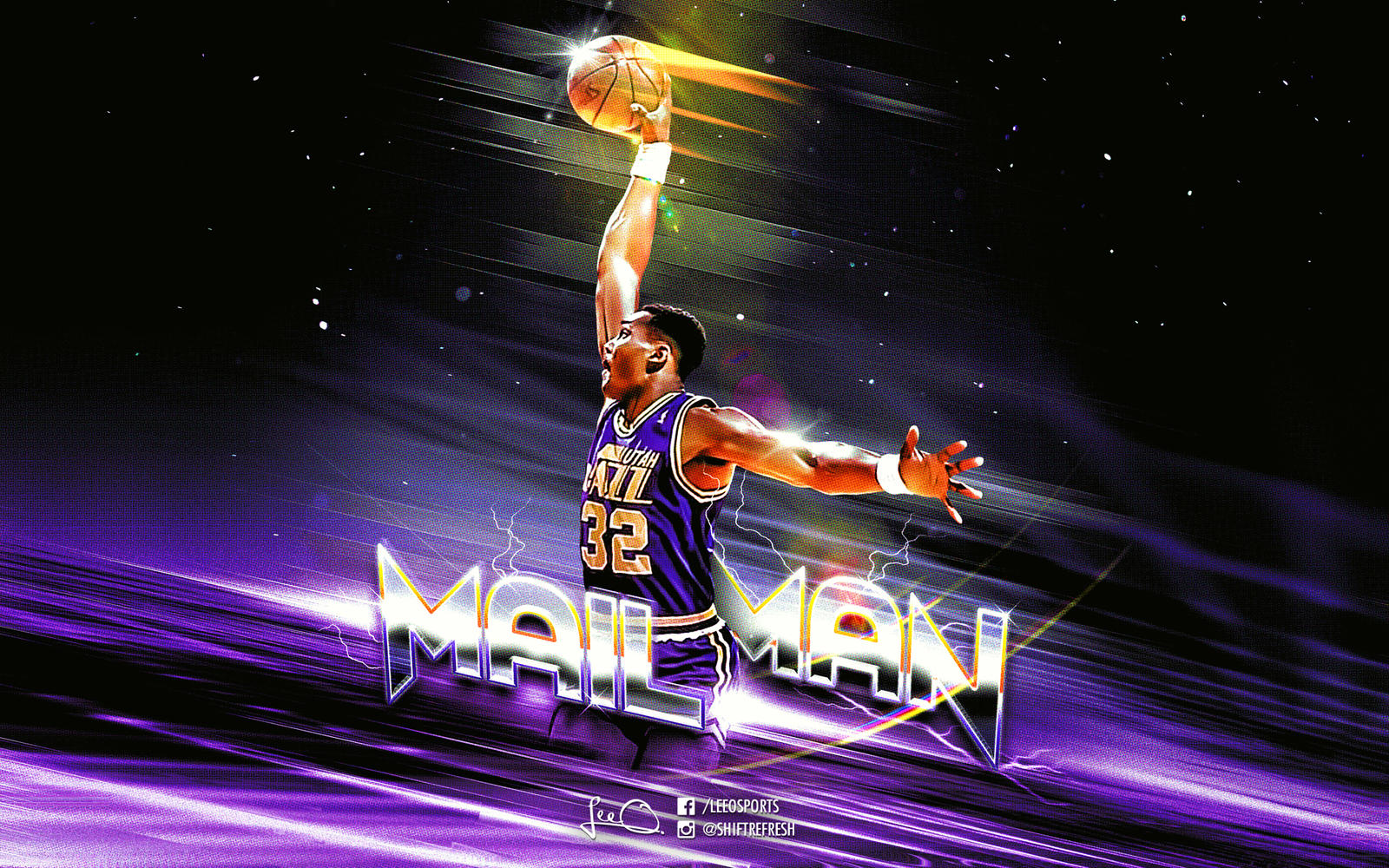 Karl Malone Mailmain NBA wallpaper by skythlee on DeviantArt