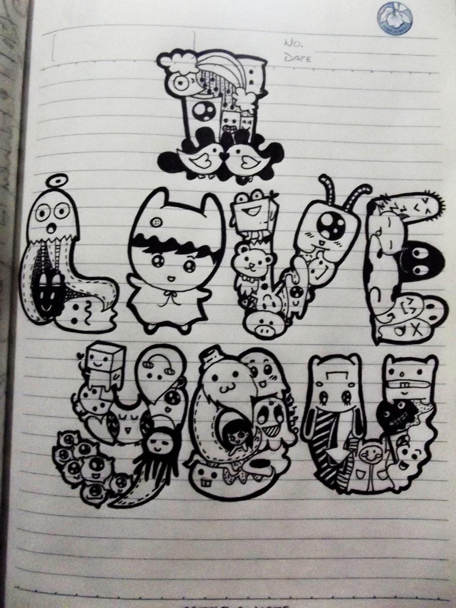 Gambar Doodle Love Medsos Kini