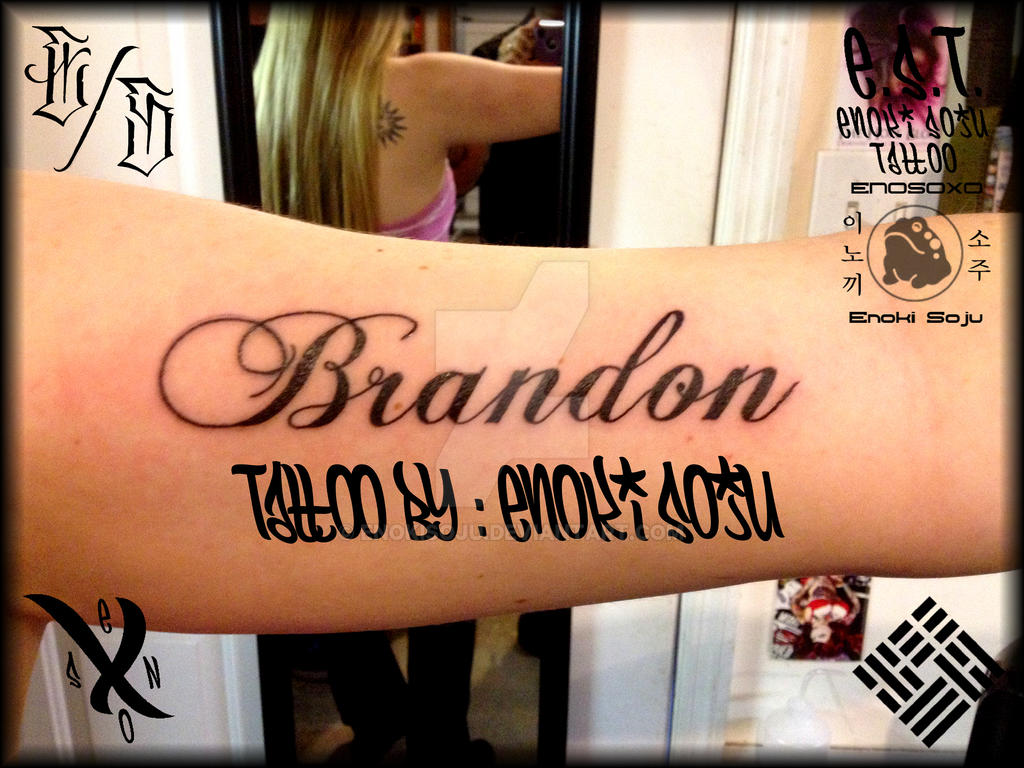 Brandon Script Tattoo by Enoki Soju by enokisoju on DeviantArt